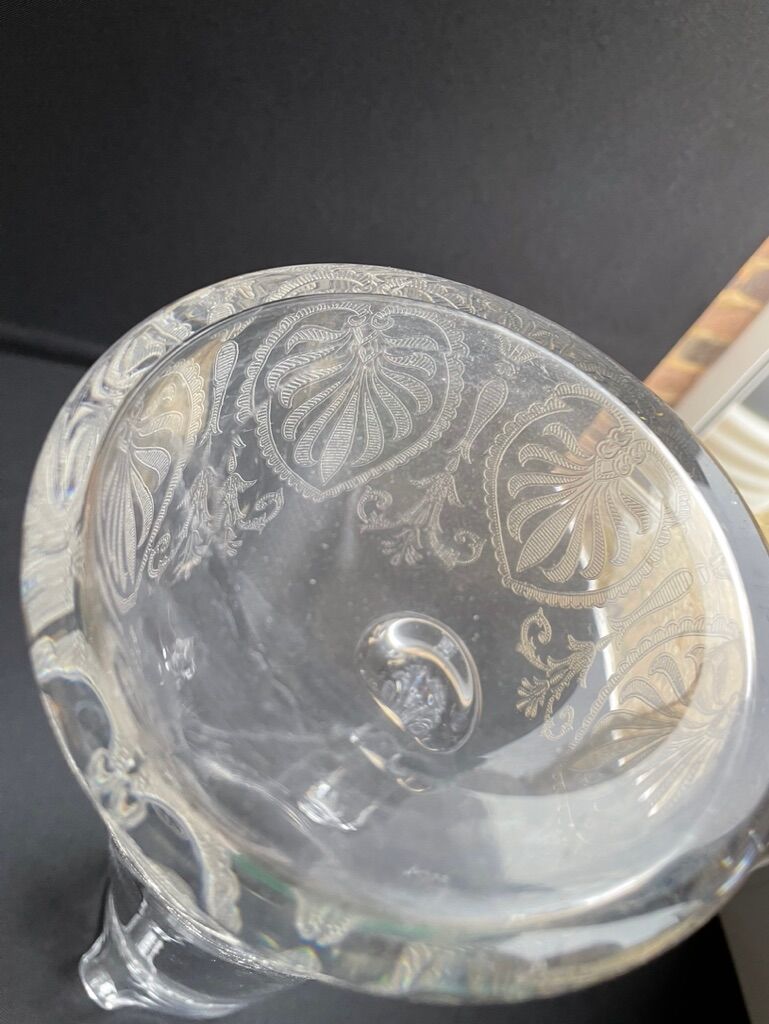 St. Louis - Beer serving party (1) - Art Nouveau - Blown and engraved crystal