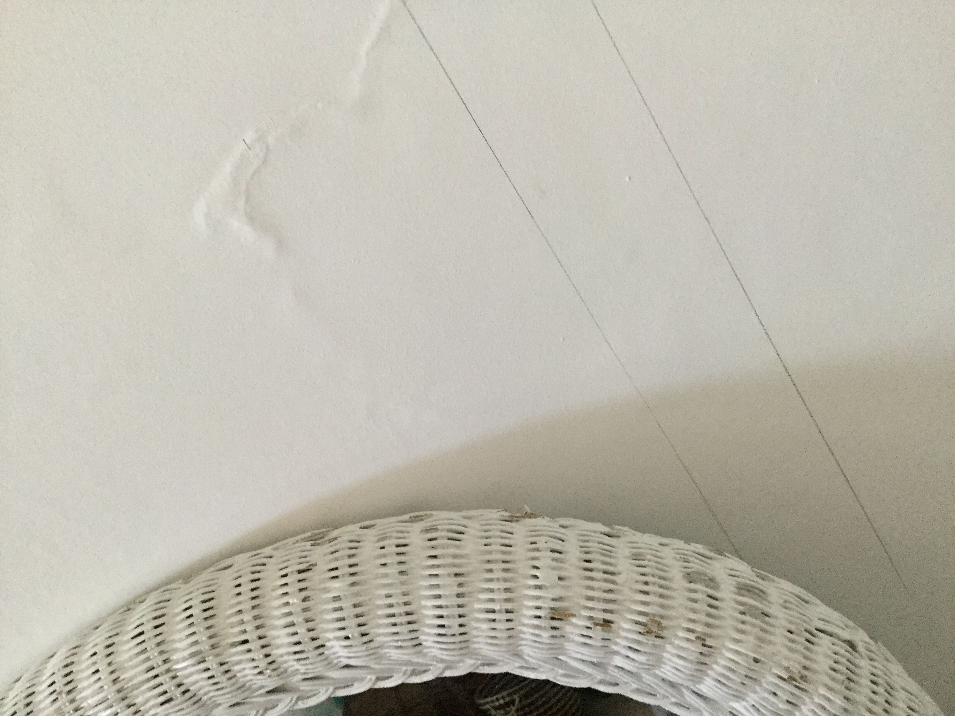 Half moon rattan mirror  76x62cm