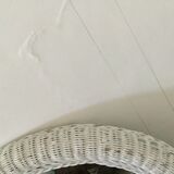 Half moon rattan mirror  76x62cm