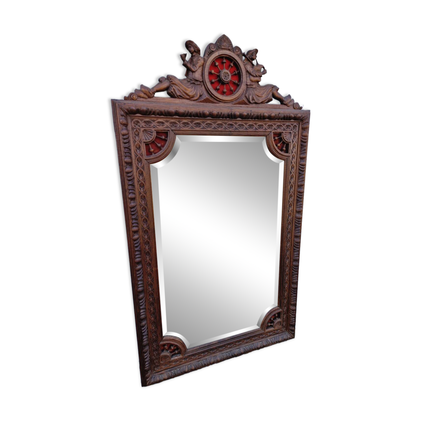 Breton trumeau wall mirror