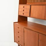 Sideboard with bookcase in teak and mahogany