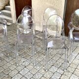 4 Victoria Ghost Chairs And 2 Louis Ghost Armchairs By Philipe Stark For Kartell