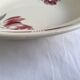 Antique shallow dish Badonviller tulip decoration