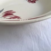Plat creux ancien Badonviller décor tulipes