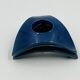 Lot de 4 coquetiers design en céramique bleue signés Malice