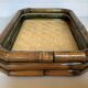 Plateau vintage en rotin bambou