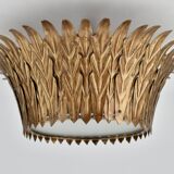 Mid-century Spanish flush mount sunburst