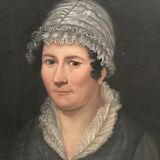 Portrait, woman with lace cap
