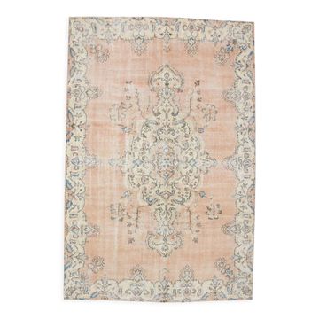 7x10 oriental peach turkish rug 206x309cm