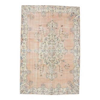 7x10 oriental peach turkish rug 206x309cm