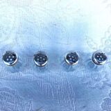 Vintage Cardeilhac/Christofle Crystal Salt & Pepper Cellars: 950 Silver Lid