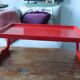 Plateau pliant Guzzini rouge – design Luigi Massoni – Italie, années 7