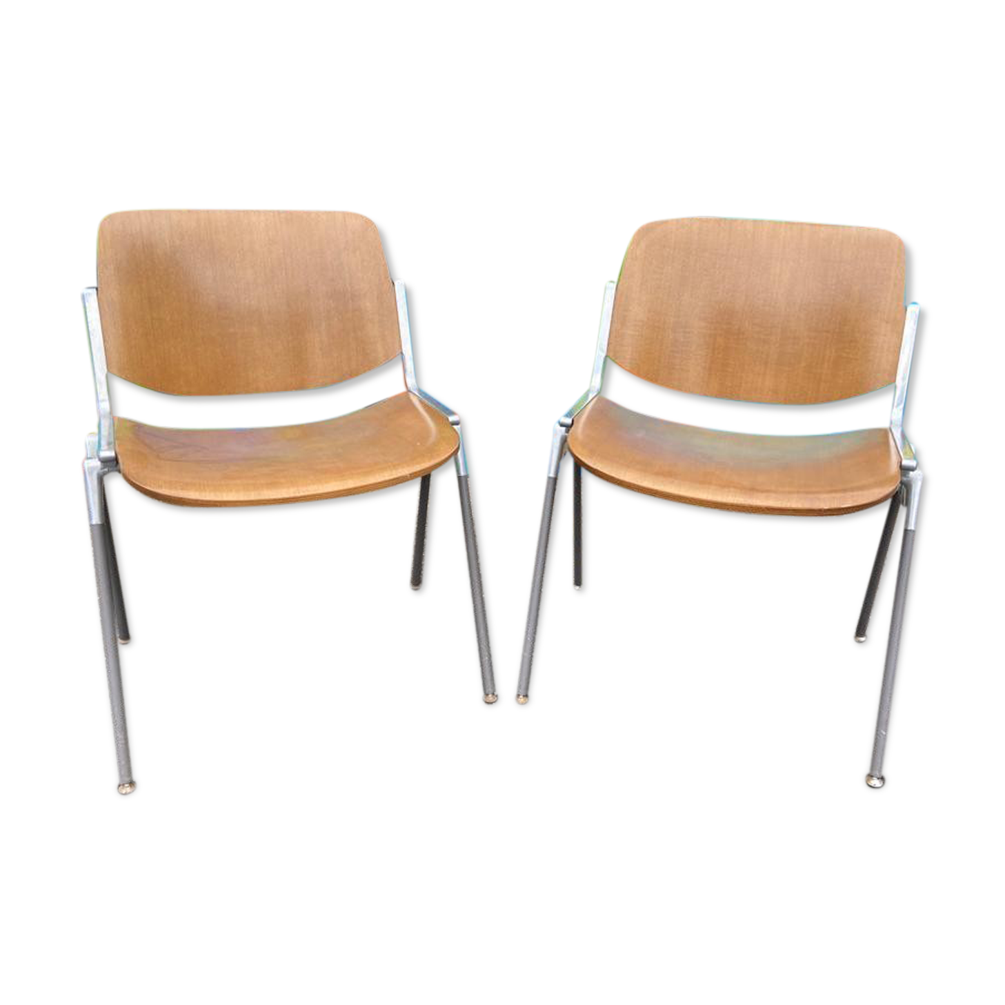 2 chaises vintage Modèle DSC-106 par Giancarlo Piretti pour Anonima Castelli, années 1970 Mobilier D