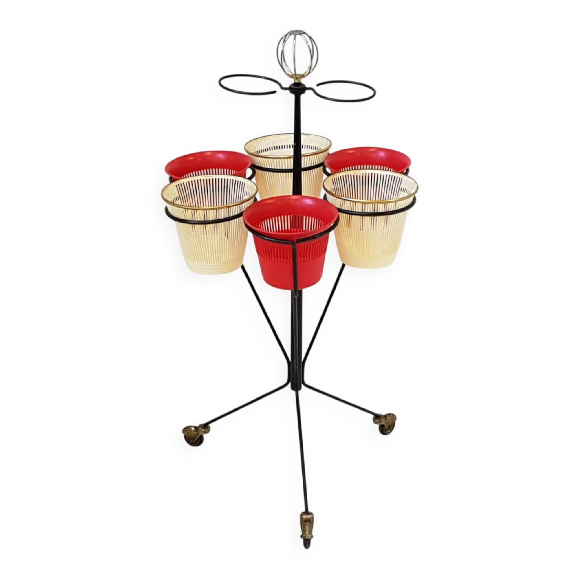 Porte-plantes porte-pots jardiniere vintage 1950 rockabilly 50s 50's annees