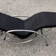 Long chair italian design 1970 in moleskine