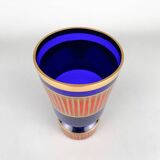 1960's Gillded Vase by Glass Designer Jan Gabrhel, Czechoslovakia