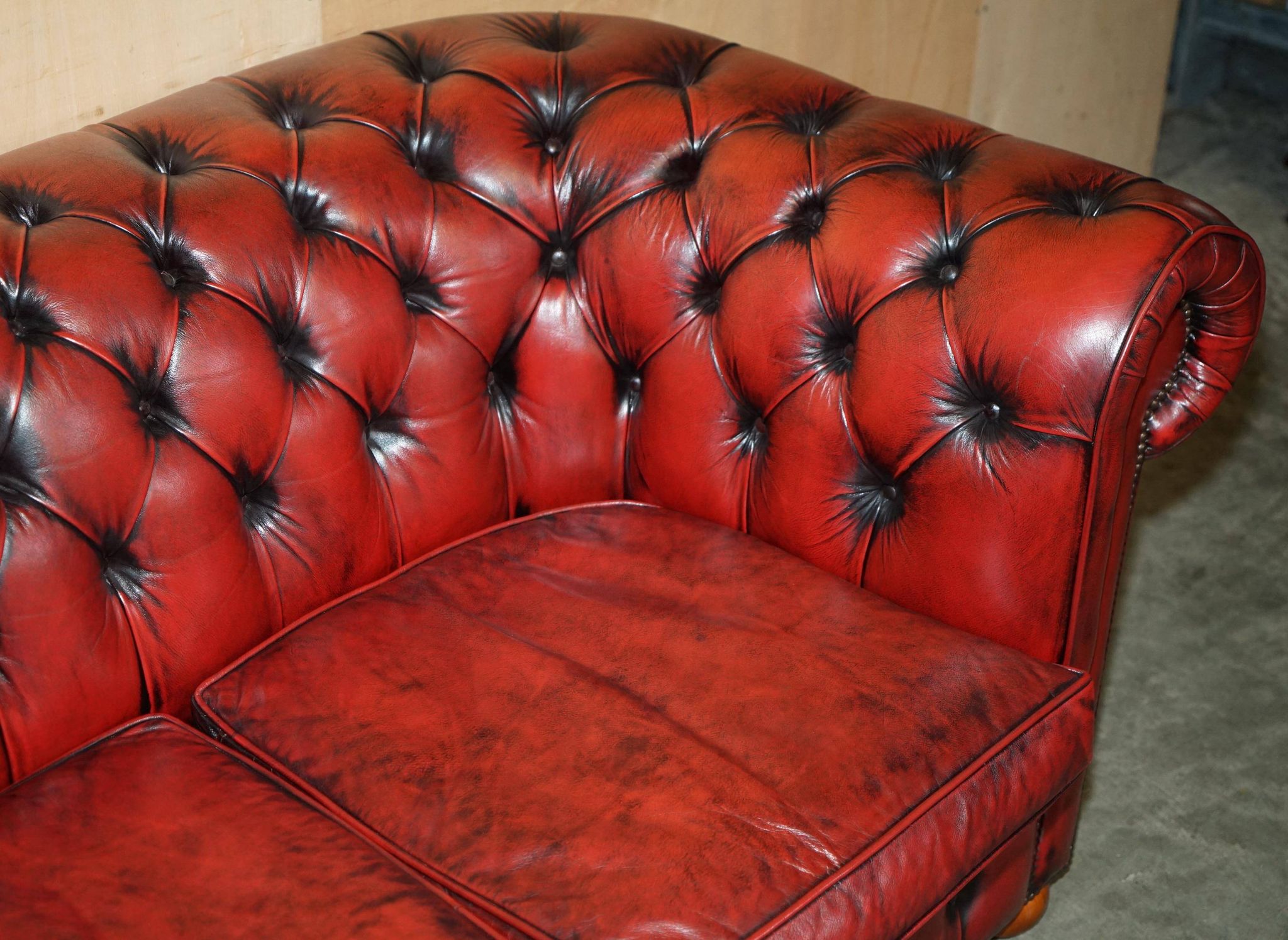 Vintage leather Chesterfield sofa