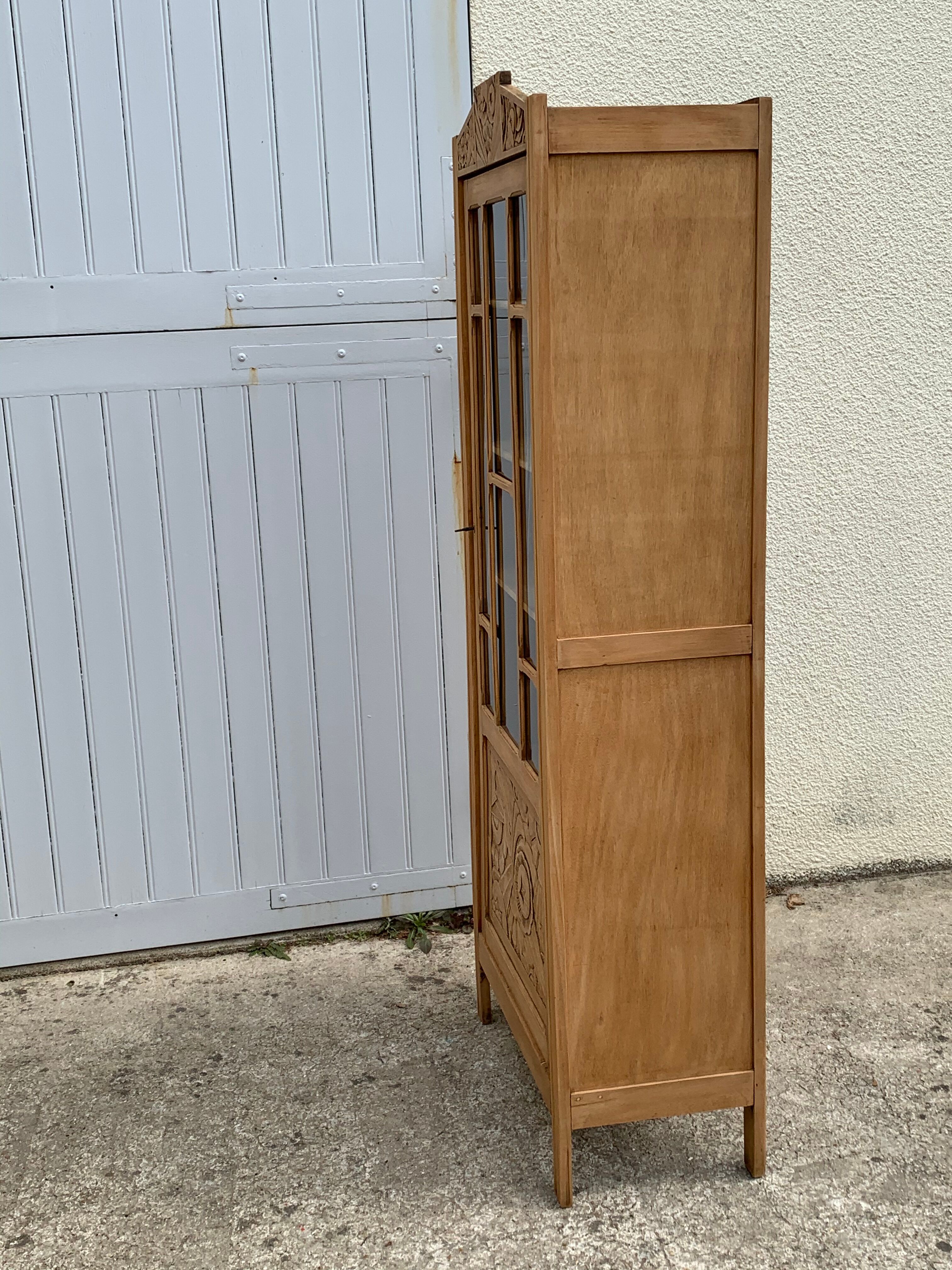 Art deco glass-glazed parisian wardrobe