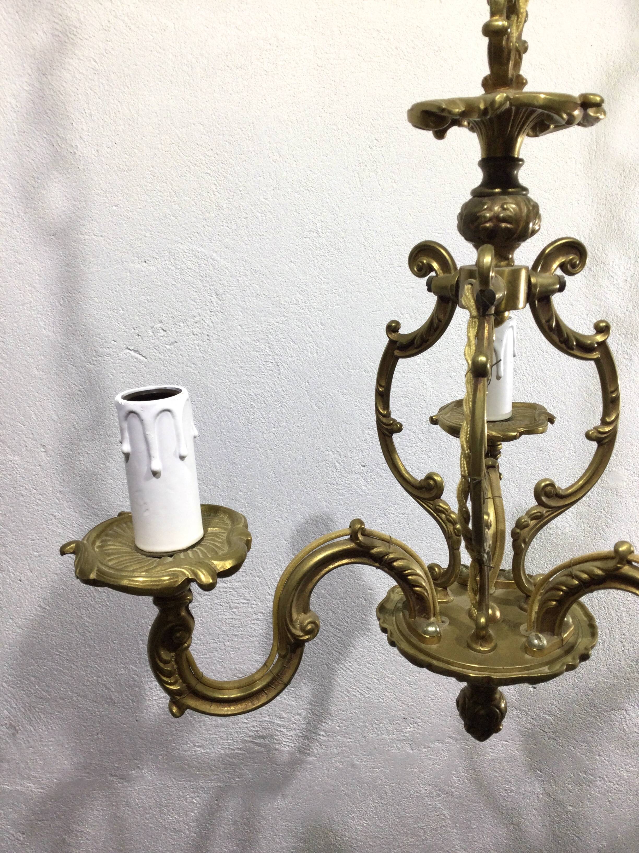 3-light cage chandelier