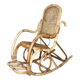 Rattan and cane rocking chair