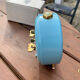 Vintage mechanical alarm clock sky blue Jaz