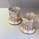 Pair of Silver-Plated Wine Bottle Coasters with Grape Vine Decoration Tableware