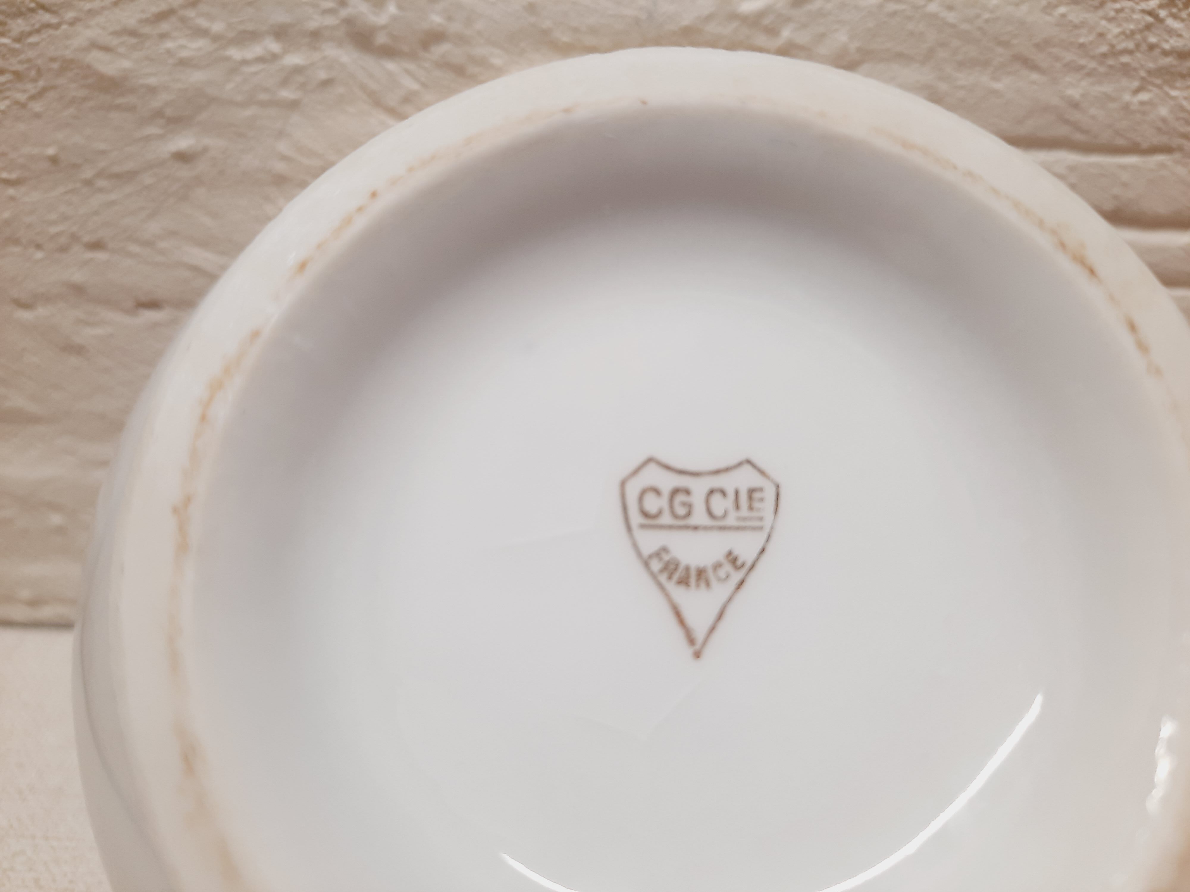 Set 4 bols porcelaine blanc et or