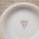 Set 4 bols porcelaine blanc et or
