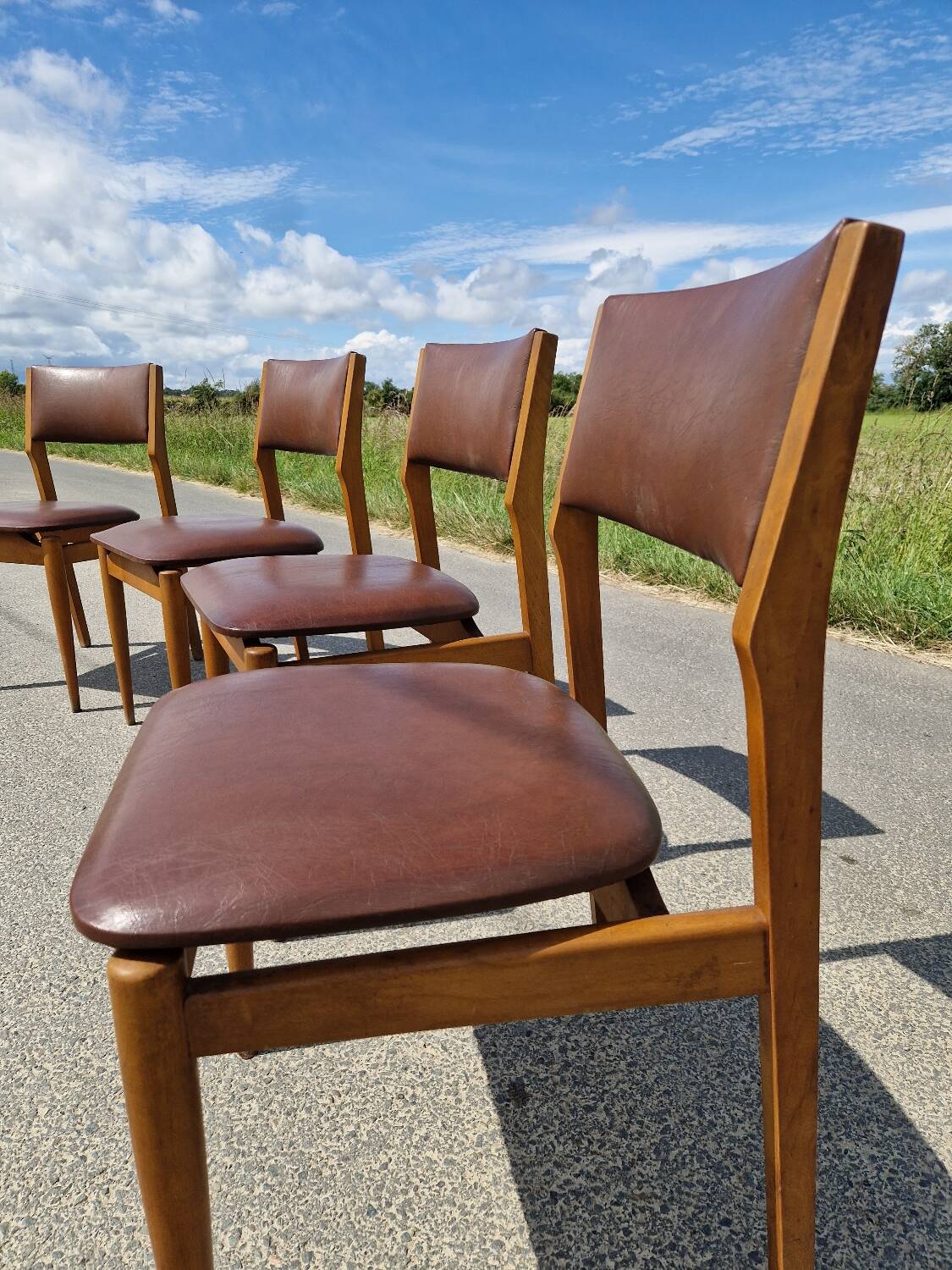 Set of 4 vintage Scandinavian chairs