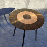 Coffee table in straw marquetry