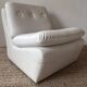 Vintage white armchair, France 1970