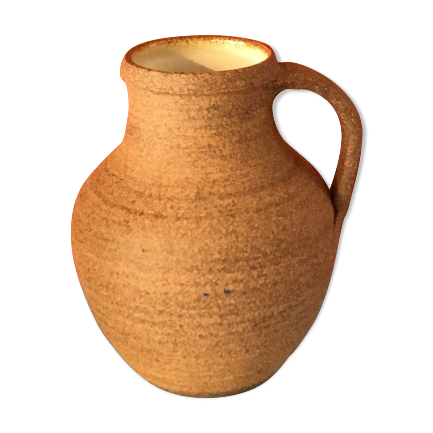 Contemporary ceramic pitcher champtoceaux without beak