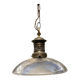 Art Deco suspension from the 1930s in glass and brass.