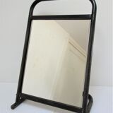 Vintage patinated metal shoe mirror