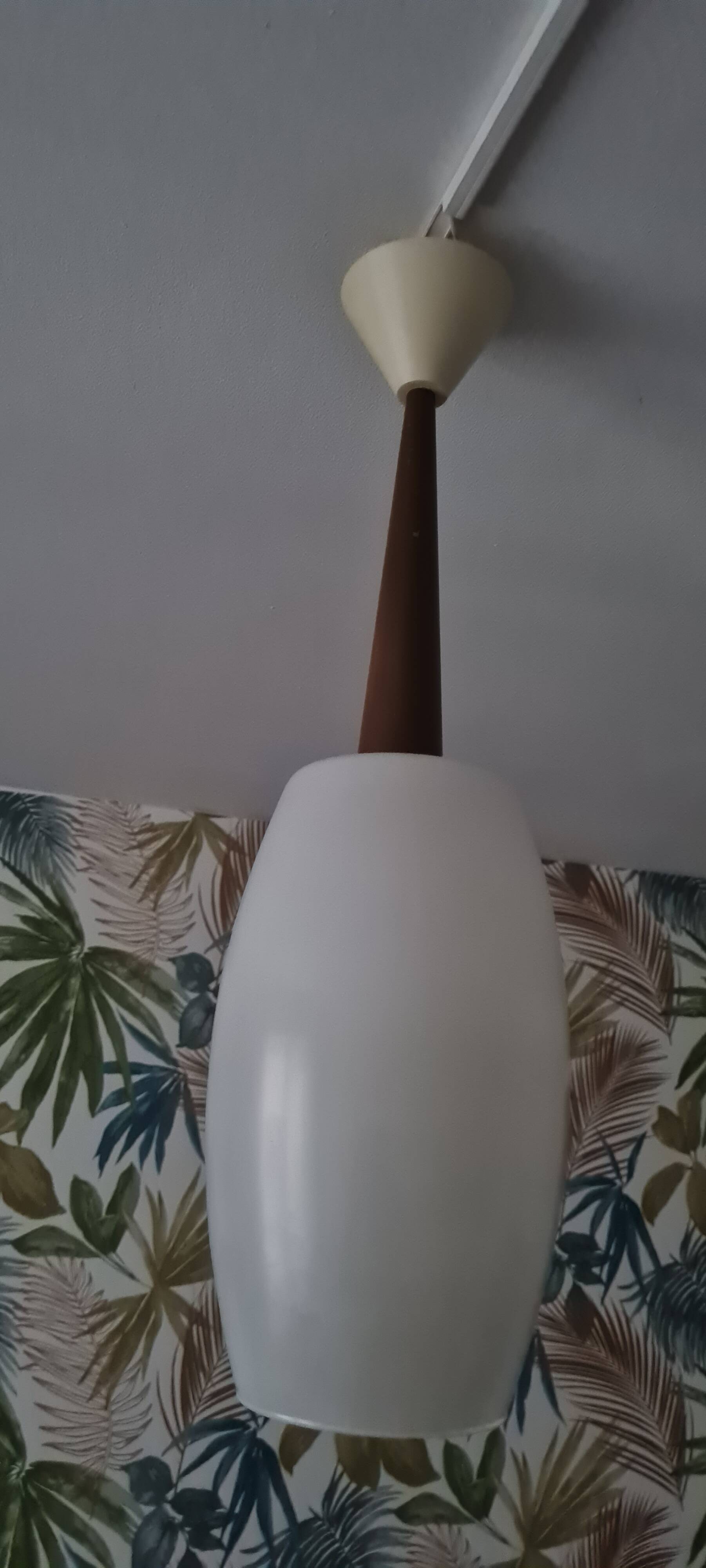Scandinavian opaline suspension from 1960