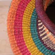 Bolga Basket African Decorative Basket Multicolor