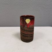 Vase with run-glaze, Denmark, 1970s. Made by Ernst Faxe