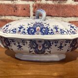 Tureen and its porcelain dish Rouen Salins France