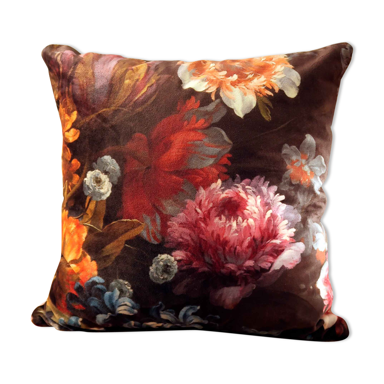 Flowers deco cushion - velvet