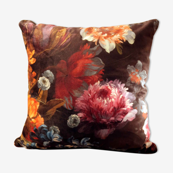 Flowers deco cushion - velvet
