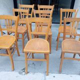 Set of eight luterma bistro chairs.