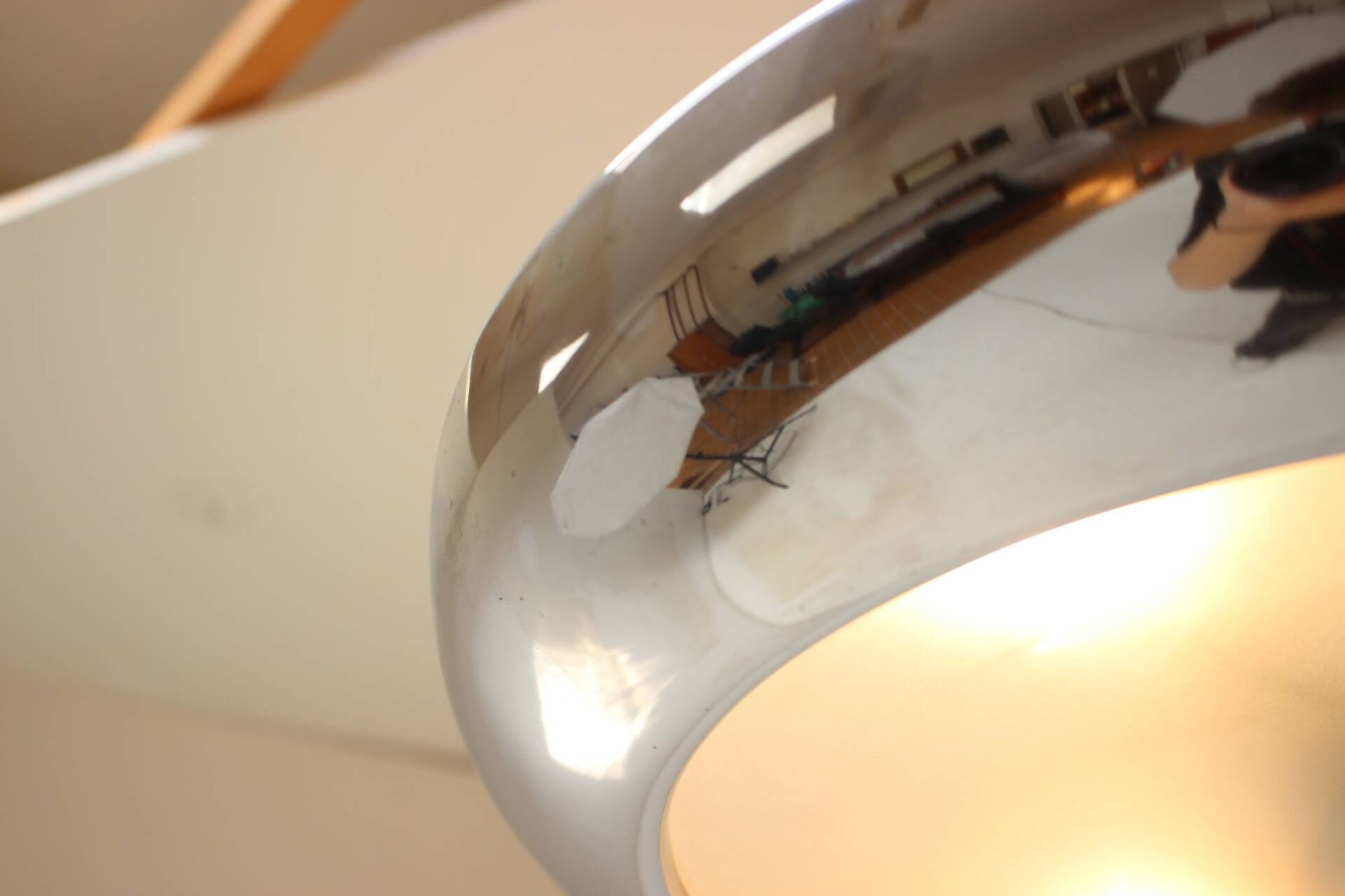 Lustre ovni en chrome Bauhaus / fonctionnaliste des années 1930 par Napako