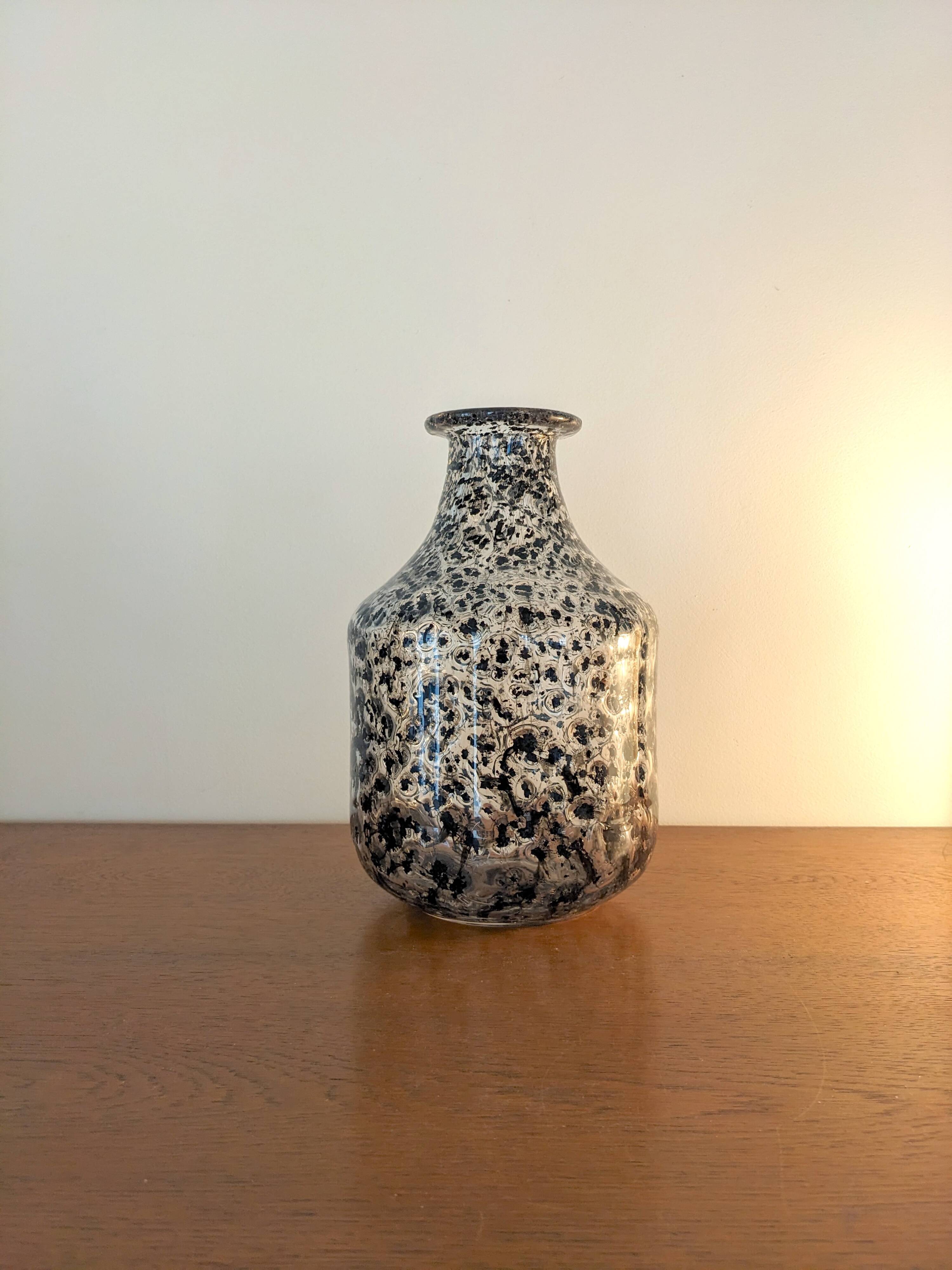 Large vintage glass vase - Bengt Orup for Johansfors - vintage Scandinavian design