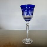 Set of 4 colored crystal wine glasses