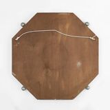 Art Deco octangular mirror in nickeled copper, France ca. 1920