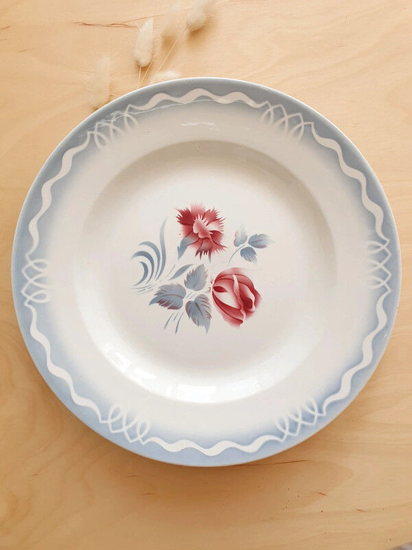 Plat De Service Digoin Sarreguemines - Mignardises Couleur Jade - Vintage