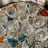 Set of 10 nancy crystal port glasses 1920s 1930s