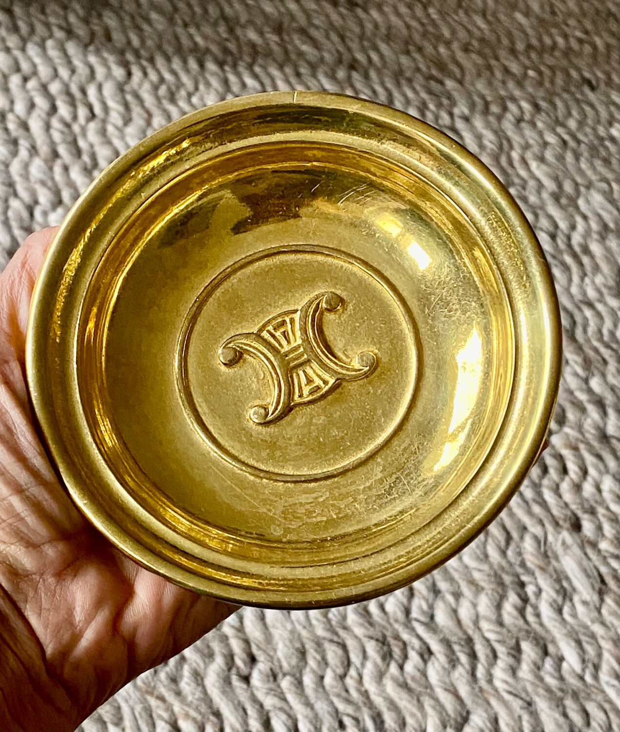 Celine gilded bronze ashtray