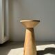 Side table, end of sofa in natural mango monoxyl conical tray H:50cm