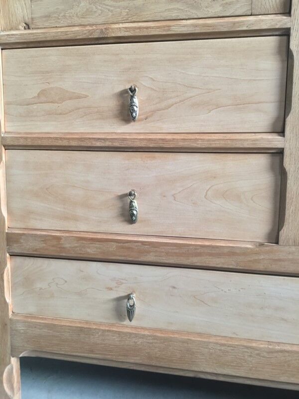 Raw wood hotel cabinet